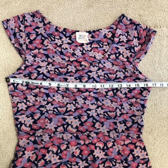 Mata Traders Pink Purple Floral Swing Mini Dress Size Small - Picture 9 of 10
